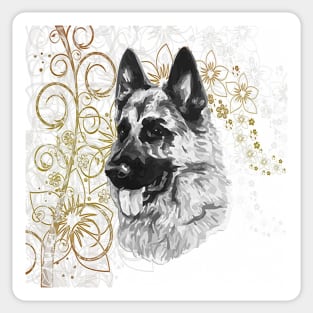 German Shepherd Graphic Art Design Gifts Sticker